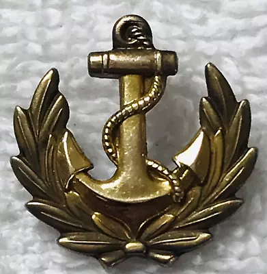 WW2 US Merchant Marine Sterling Line Officer Collar Pin With Sterling Clutches • $32