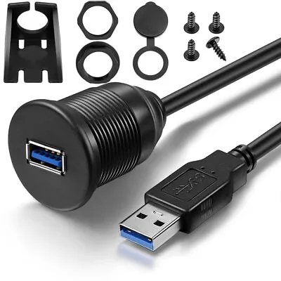 ICESPRING USB 3.0 Male To Female AUX Flush Mount Extension Cable For Car Truck B • $15.35