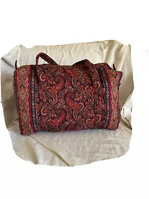 Vera Bradley Paisley 1987 Duffel Bag. Maroon Burgundy Multi Colored • $34.90