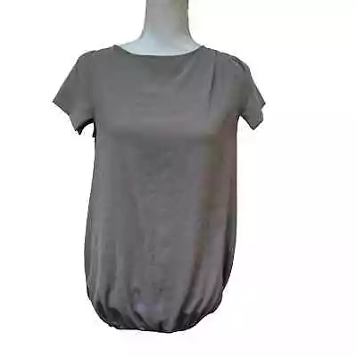 VPL Women's Short Sleeve Drape Back Blouse Gray Size P Small • $22