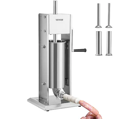 VEVOR Sausage Stuffer 5L Sausage Stuffer Filler Maker Meat Machine Stainless • £110.39