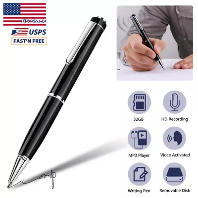 Portable Digital Audio Recorder Pen Voice Activated USB Recharged MP3 Player • $16.99