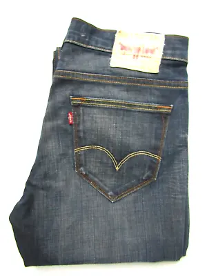 Levi's 519 Men's Jeans Skinny Fit W33 L34 Dark Blue Stretch Denim LEVF232 • £33.99