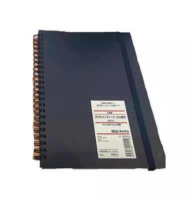 Muji Fine Paper Double Ring Notebook A5 80 Sheets 6 Mm Horizontal Rule • $11.44