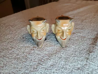 2 Vintage Devil Figurine Ceramic Toothpick Holder Miniature Mugs Occupied  Japan • $109.99