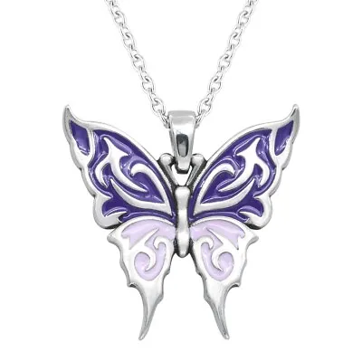 Butterfly Necklace With Tattoo Design Stainless Steel Pendant By Controse • $28.95