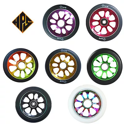 2 Pro Stunt Scooter Metal Core Wheels Hurricane 110mm Abec 11 Bearing Neo Chrome • $54.99