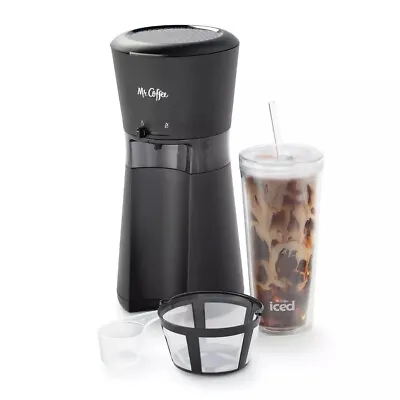 Mr. Coffee Iced Coffee Maker With 22oz Reusable Tumbler And Coffee Filter • $22.99