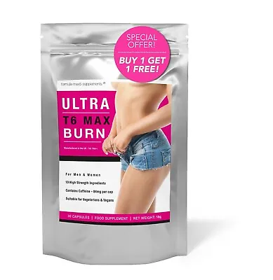 £5.99 • Buy  60 T6 Max Burn Slimming Weight Loss Fat Burners Very Strong Diet Pills Tablets 