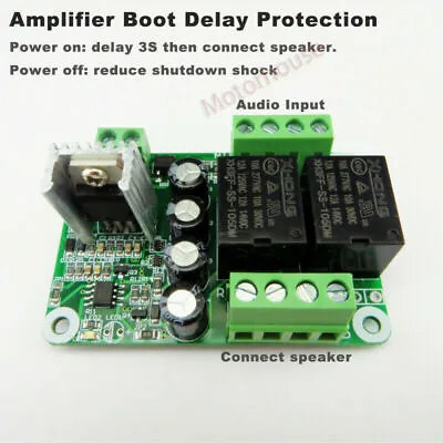 10A 12V-24V Stereo Audio Amplifier Speaker Protection Board Boot Delay Protect • $4.93