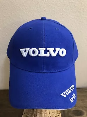 Volvo Embroidered Logo Adjustable Hat Cap Royal Blue Mens NOS • $11.96