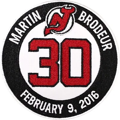 Martin Brodeur Retirement Ceremony New Jersey Devils Jersey #30 Patch (2016) • $17.95