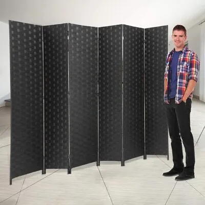 6 Panel Room Divider Wood Screen Folding Portable Freestanding Partition Screen • $83.78