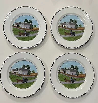 4 Villeroy & Boch Design Naif Salad Plate 8.25” Farmer Germany New With Tags • $48