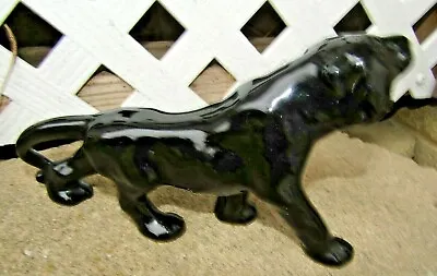 Vintage Shiny Black Panther Figurine 7” Length • $12.50