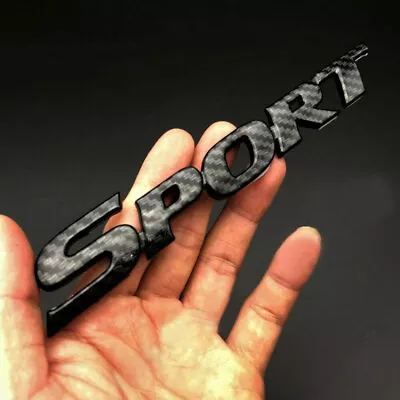 3D Carbon Fiber SPORT Logo Emblem Badge Sticker Trunk Bumper Decal Accessories • $3.95