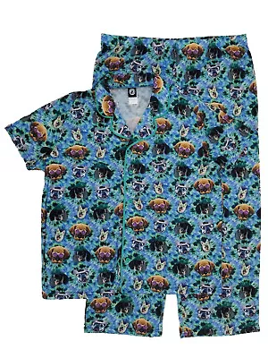 Mens 2-Piece Tie-Dye Crazy Dogs Silly Glasses Sleepwear Pajama Set XX-Large • $36.99