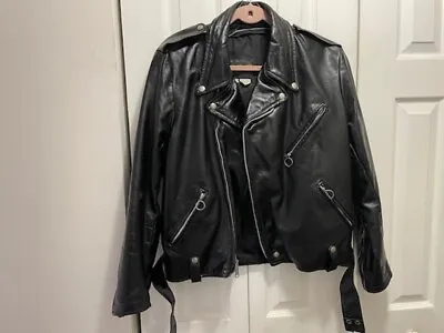 Vintage Brooks Gold Label Leather Jacket Black New Old Stock Rare To Find!  • $350