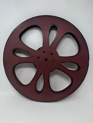 Metal Movie Reel Home Decor Antique Red 16” Diameter • $24.99