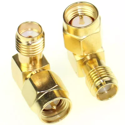 SMA Male To SMA Female RF Connector Adapter Plug Jack 90 Degree Right Angle Lot • $4.73