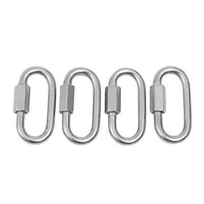 Rope Cable Strap Connector 304 Stainless Steel 4 Pcs Heavy Duty Quick Link Chain • $7.70