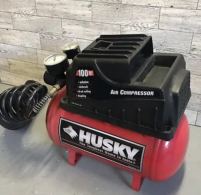 Husky Electric Air Compressor Two Gallon 100 PSI Oil Free Portable. Tested. • $104.99