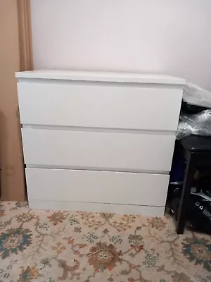 Ikea Malm Chest Of Drawers 3 Drawer Unit • £45