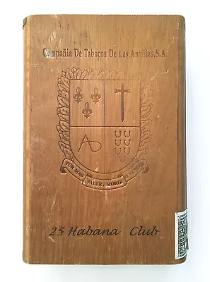 HABANA CLUB WOOD CIGAR BOX Empty Box Orig Contained Cigars Made In Santiago DR • $21