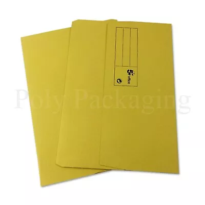 FOOLSCAP DOCUMENT WALLETS *ANY QTY* YELLOW A4/Manilla/Half Flap/Folder/Filing 32 • £188