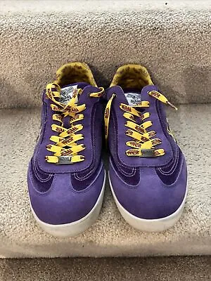 🔥 Von Dutch 🔥 MRJ61 Vanderdutch Purple Gold Yellow Velvet Shoe's Men’s Size 11 • $85