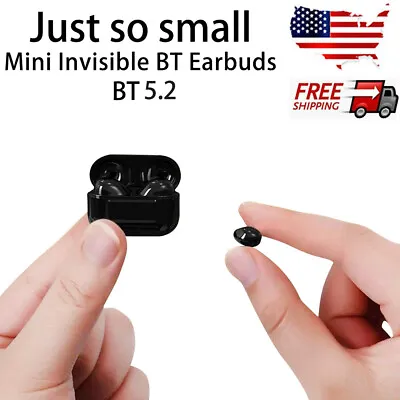 TWS Mini Earbuds Invisible Sleep Headphone Bluetooth 5.2 Earphones Wireless US • $13.90