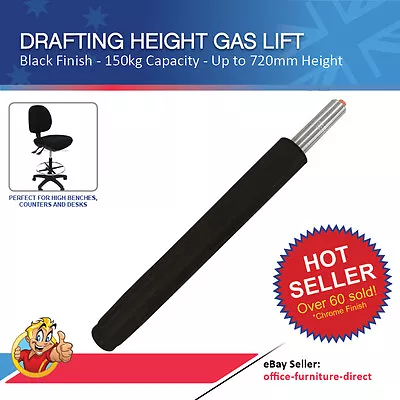 Gas Lift Strut Drafting Teller Office Chair Desk Chairs Black Pneumatic Cylinder • $57