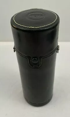 Vintage Genuine Petri Camera Smooth/Shiny Black Leather Lens Case • $18.59