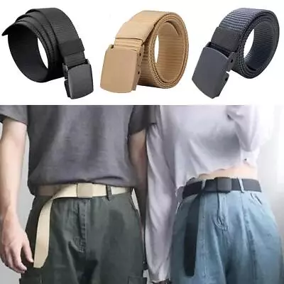 Nylon Belt Men Elastic Nylon Tactical Belts For Jeans Pants Strap New Sell • $5.46