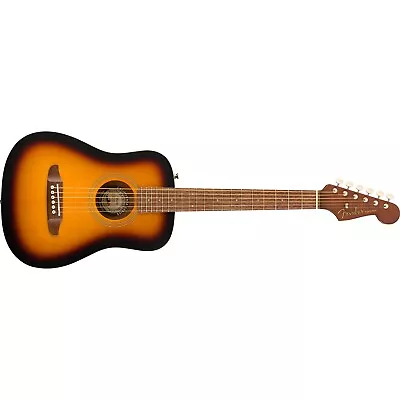 Fender Redondo Mini Acoustic Guitar W/ Gig Bag Walnut Fretboard Sunburst • $199.99