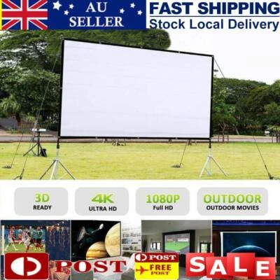 $73.22 • Buy 120in Projector Screen With Stand Outdoor Indoor Movie Projection Cinema 16:9