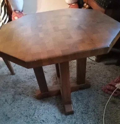 Mid Century Butcher Block End Table / Side Table  (RP-ET188) • $314.10