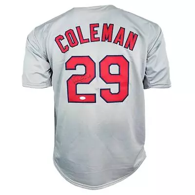Vince Coleman Signed St. Louis Grey Baseball Jersey (JSA) • $63.95