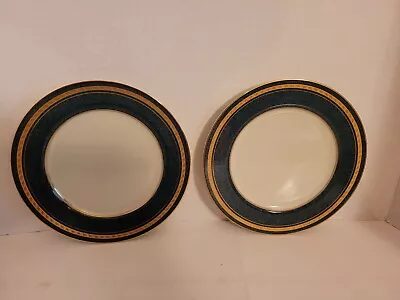 Mikasa Grande Ivory Imperial Lapis 2 Salad Plates Japan • $15