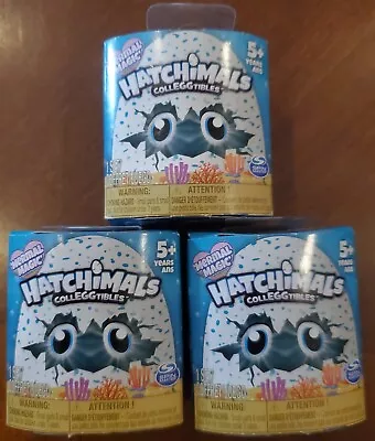 HATCHIMALS CollEGGtibles MERMAL MAGIC  Water Reveal BLIND BOXES Lotof 3 Unopened • $10.50