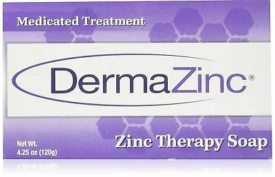 £24.79 • Buy DermaZinc Zinc Therapy Soap Medicated Treatment Itch Relief 4.25 Ounce Pack Of 3