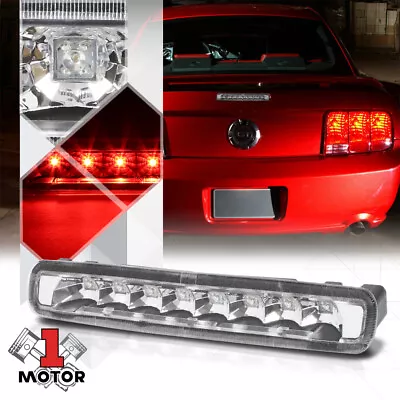 Chrome Housing Clear Lens Rear LED Third[3rd]Brake Light For 05-09 Ford Mustang • $22.89