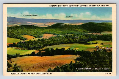 Vintage Postcard Everett McConnellsburg PA Lincoln Highway • $4