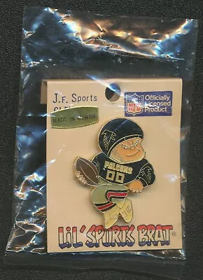 Vintage 1989 Lil' Sports Brat Atlanta Falcons Player Enamel Football Pin Mip • $12