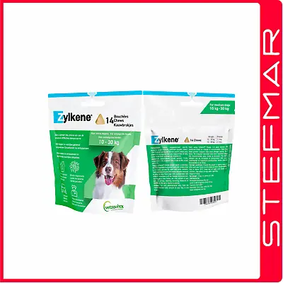 Zylkene For Dogs Calm Relax Medium 10-30Kg 14 Chews • $49.32