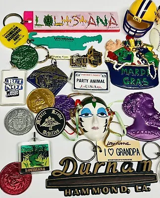 Vintage Key Chain - VTGMardi Gras Doubloons - Louisiana Souvenir Junk Drawer Lot • $67.94