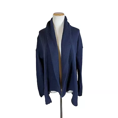 J. Crew Size XS Navy Blue Cotton Cardigan Sweater Open Shawl C7799 • $22.49