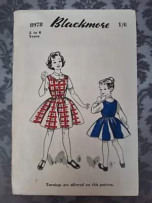 £7.50 • Buy 1950s Blackmore Paper Sewing Pattern Vintage Girls Dress 5 - 6  Yrs