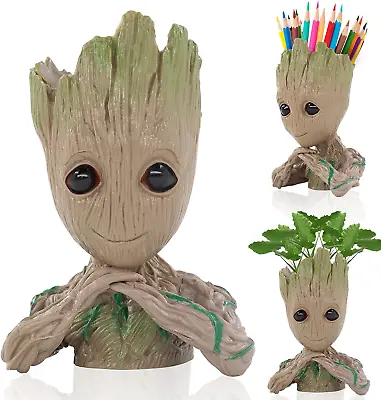 Baby Groot Flower Pot Cartoon Baby Groot Plants Pot With Drainage • £10.99