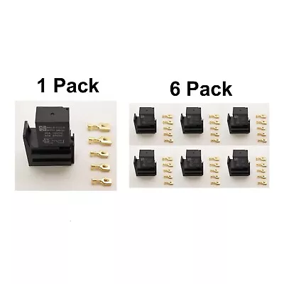 Micro Relay W Socket & Terminals 12V 5 Pin 30amp Sealed High Quality -1x 6x- • $19.99